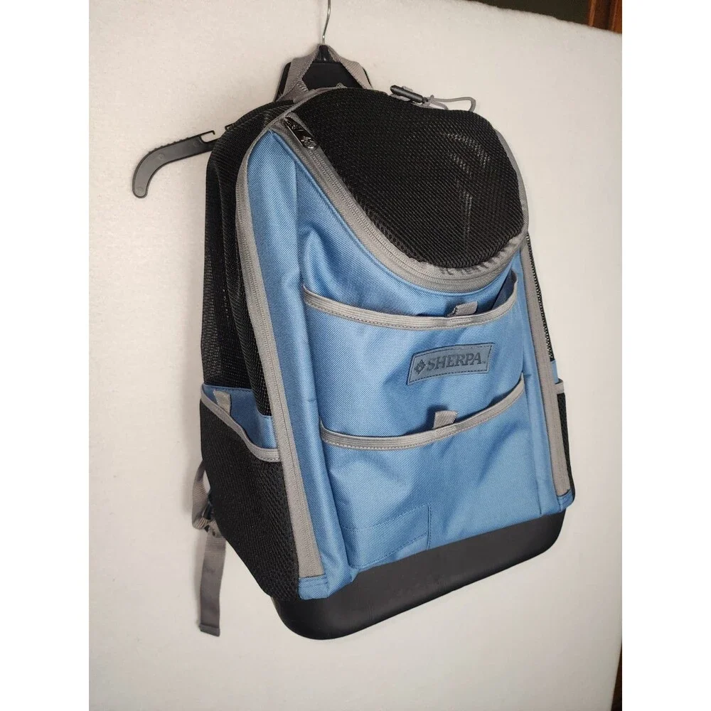 Sherpa Blue Pet Carrier Backpack - Comfortable Travel Dog Carrier